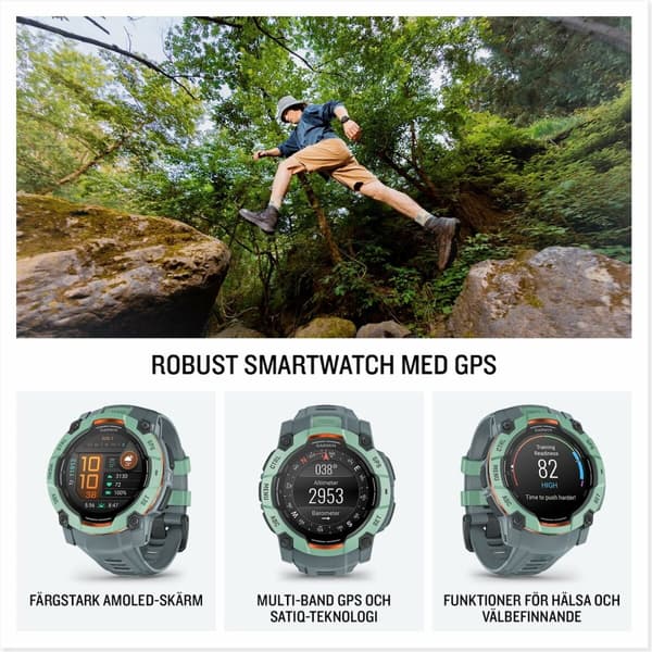 Miesten rannekellot GARMIN 010-03020-01 Musta Vihreä
