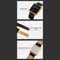 Miniatyrbillede 3 af 6: SKMEI Elektronisk Armbåndsur Digitalt Ur Dato Armbåndsur - Guld Læder
