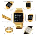 Miniatyrbillede 5 af 6: SKMEI Elektronisk Armbåndsur Digitalt Ur Dato Armbåndsur - Guld Læder