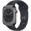 Miniatyrbild 1 av 2: Apple Watch Series 8 GPS + Cellular - 45mm - Grafit rostfritt stål - Mid armband (2022) - Refurbished - Utmärkt- REFURBISHED