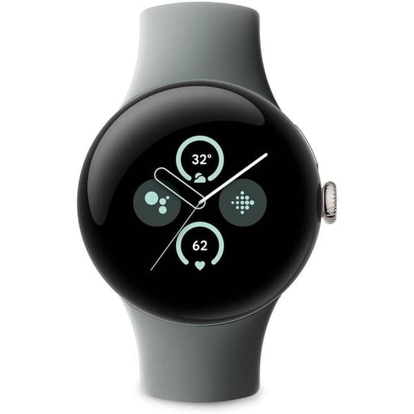 Google Pixel Watch 2 Smartwatch Guld aluminiumfodral Sage Green Sport Band Wifi