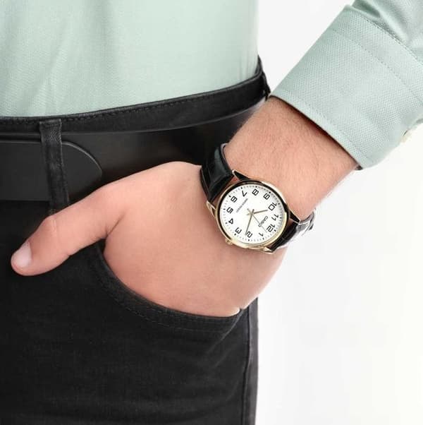 Klocka - Casio - MTP-V001GL-7B - Läder - 42 mm - Analogisk
