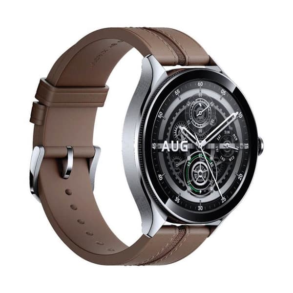 Xiaomi Watch 2 Pro LTE stålsilver med brunt läderband