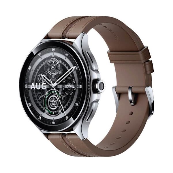 Xiaomi Watch 2 Pro LTE stålsilver med brunt läderband