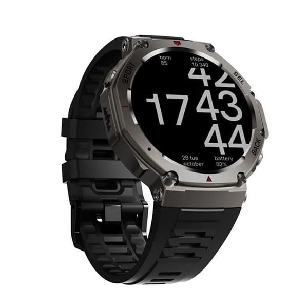 Smartwatch Ascension Sport med GPS AMOLED-skärm Vattentålig Svart
