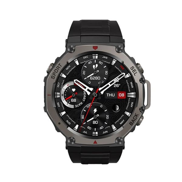 Smartwatch Ascension Sport med GPS AMOLED-skärm Vattentålig Svart
