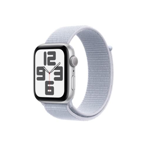 Apple Watch SE (GPS) 2a generation - silveraluminium - smart klocka med sportögla - blå moln - 32 GB