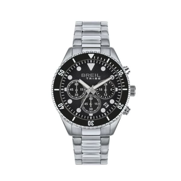 Miesten rannekellot Breil EW0713 Musta Hopeinen (Ø 41 mm)