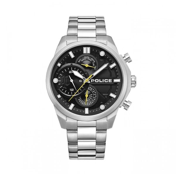 Herrklocka Police PEWGK0039204 Svart Silvrig