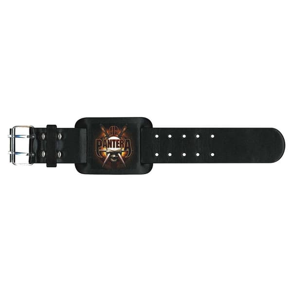Pantera Leather Wrist Strap: Skull Knives