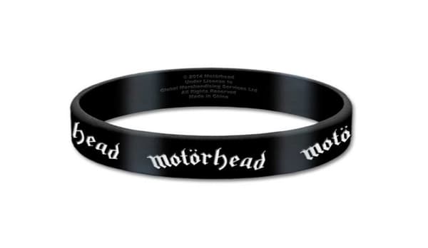 Motorhead Wristband lemmy Classic Warpig Logo Official Black Rubber One Size