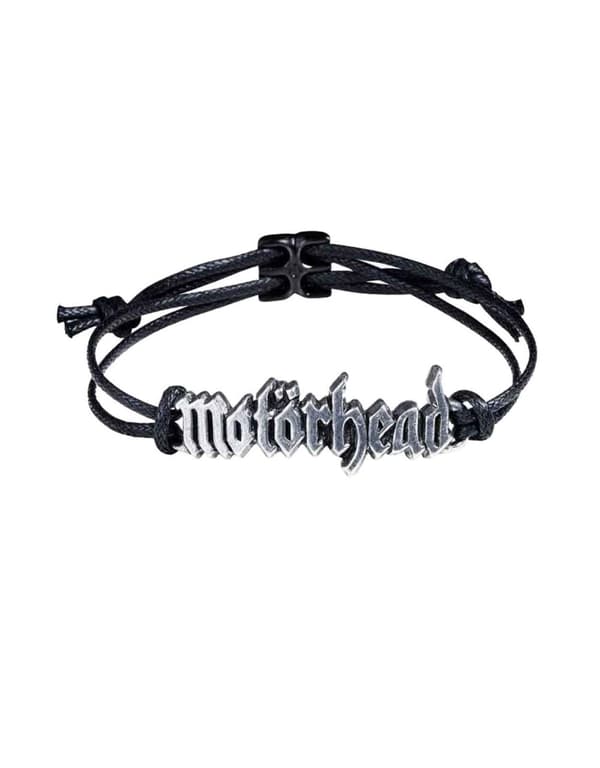 Motorhead Wristband Band Logo 3D sculpted pewter Official Black en storlek