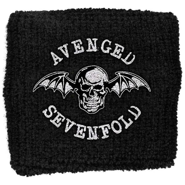 Avenged Sevenfold Death Bat band logo Official black Cotton Sweatband One Size