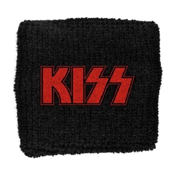 Kiss classic band Logo Official black Cotton Sweatband One Size