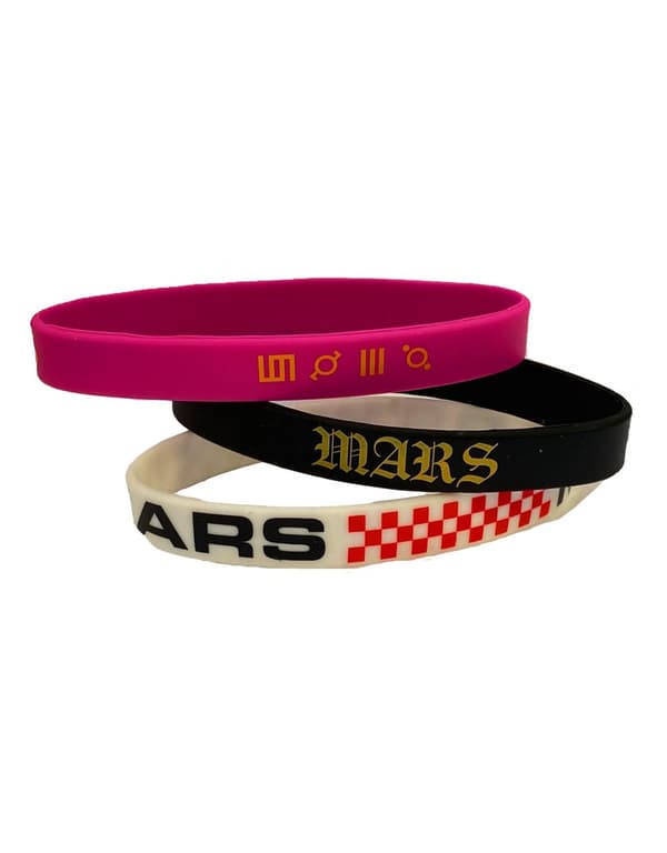 30 Seconds To Mars Wristband Band Logo Official Rubber 3 Pack One Size