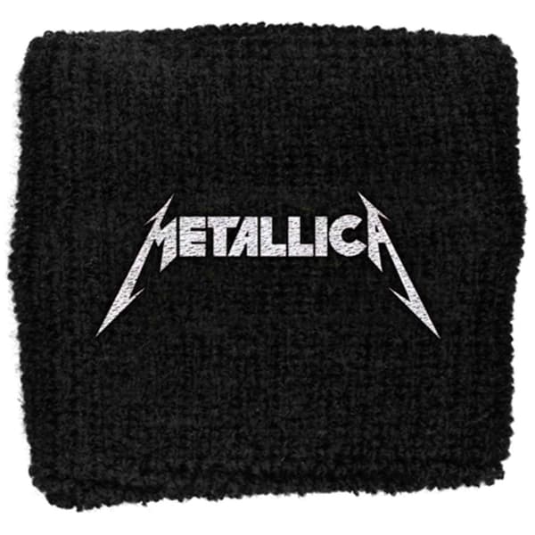 Metallica Sweatband Classic Band Logo Official Black Cotton One Size
