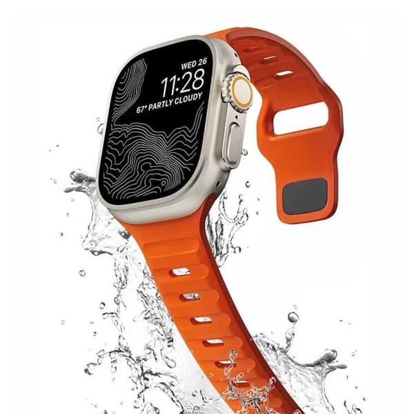 Apple Watch 42/44/45/49 mm holdbart armbånd Titan's Grip - Lysegrå