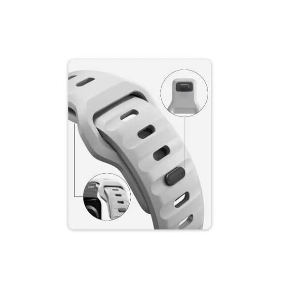 Apple Watch 42/44/45/49 mm holdbart armbånd Titan's Grip - Lysegrå