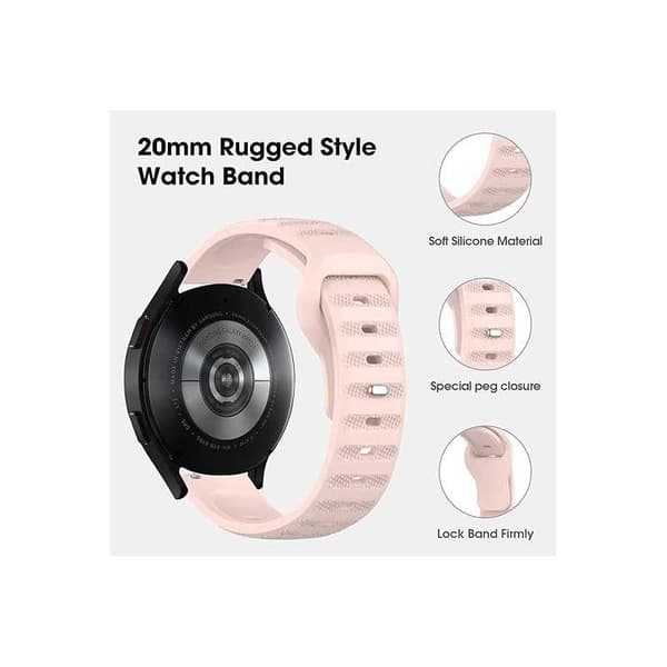 Universaali kestävä rannekoru Titan's Grip 20mm - Vaaleanpunainen