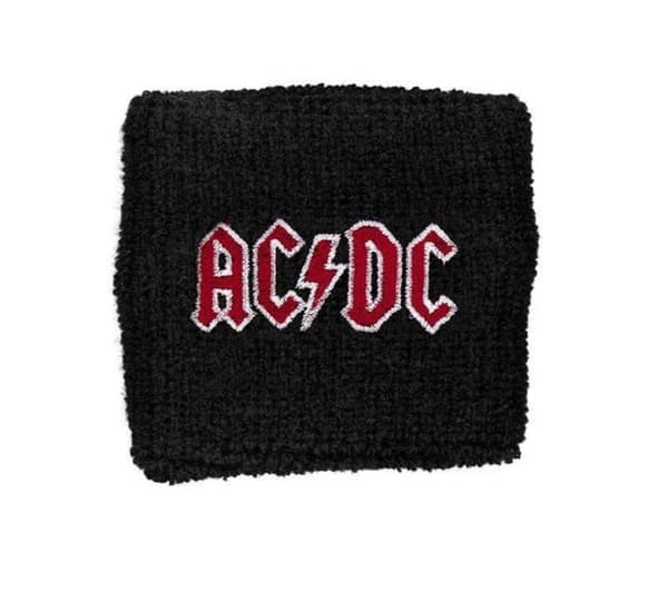 AC/DC classic band Logo Official black Cotton Sweatband One Size