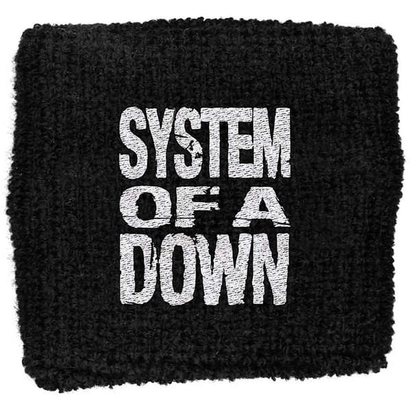 System Of Down Band Logo Embroidered Sweatband One Size