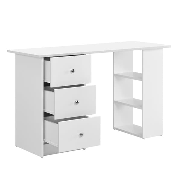 [en.casa]® Skrivbord-120x49x72cm-Vit