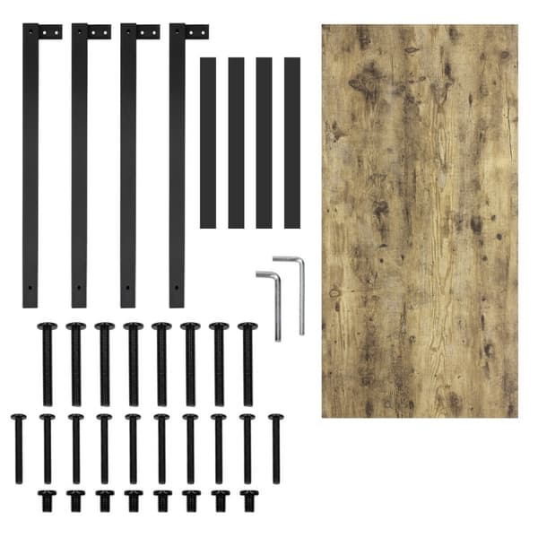 ML-Design työpöytä moderni muotoilu, 120 x 60 x 75 cm, Natural Black, metallirunko / MDF pöytälevy tietokonepöytä toimistopöytä vastaanotto pöytä