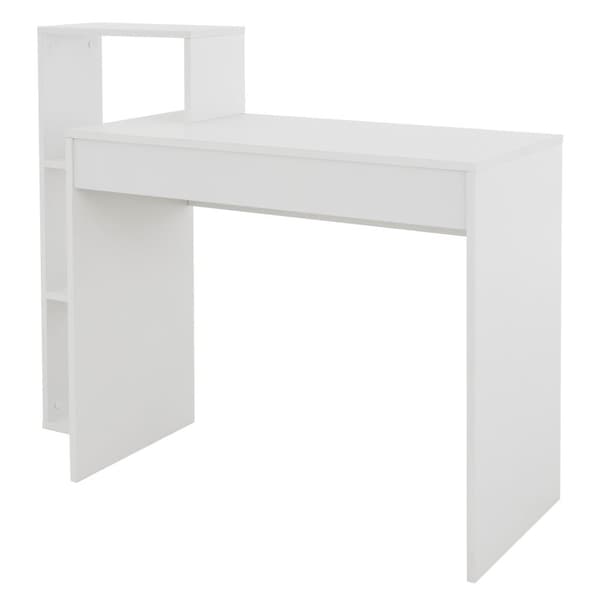 Pöytä hyllyllä 110x72x40 cm Valkoinen puu ML Design