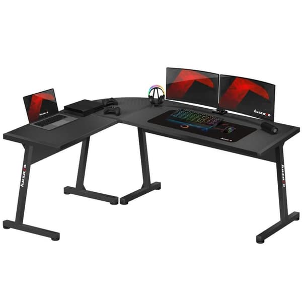 Skrivebord Huzaro HZ-Hero 6.0 Sort Stål Kulfiber 178 x 4 x 112 cm Sort
