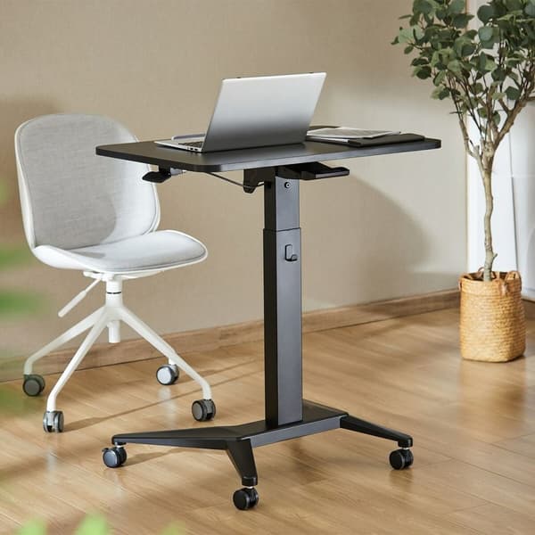 Skrivebord MacLean MC-453B Sort Stål 80 x 52 cm