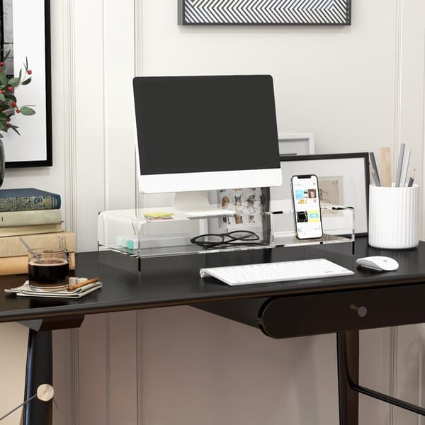 Monitor Stand, 50.8x19x12 cm, Gennemsigtig