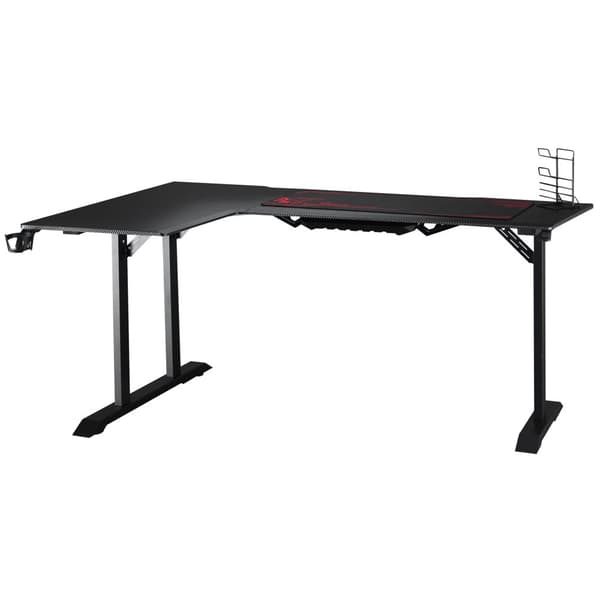 Gaming Skrivebord, 168x109x78 cm, Sort+Rød