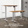 Miniatyrbillede 4 af 9: Justerbar Stående Skrivebord, 120x60 cm, Naturtræ