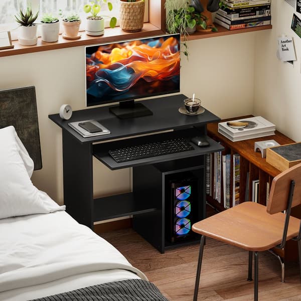 Computerskrivebord, 80x45x75 cm, Sort