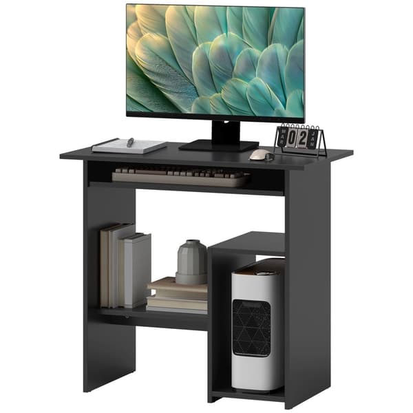 Computerskrivebord, 80x45x75 cm, Sort