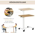 Miniatyrbillede 4 af 9: Stående Skrivebord, 65x48x70-110 cm, Naturlig Hvid