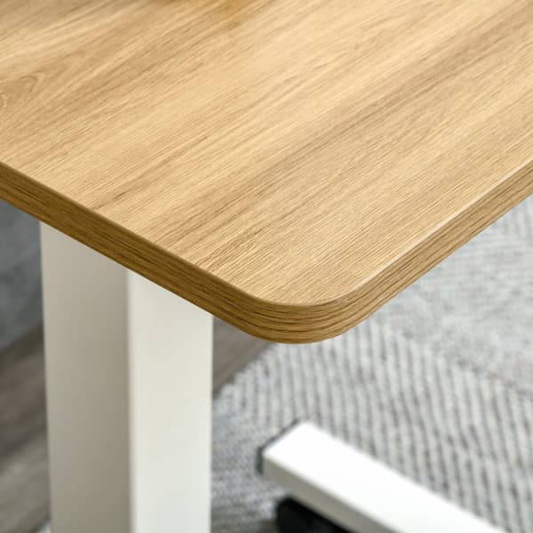 Stående Skrivebord, 65x48x70-110 cm, Naturlig Hvid