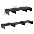 Miniatyrbillede 3 af 9: Monitorstand, 80-117x23.5x10 cm, Sort