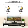 Miniatyrbillede 6 af 9: Monitorstand, 80-117x23.5x10 cm, Sort
