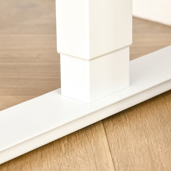 Datorbord, 140x70x72-116 cm, Naturlig Vit