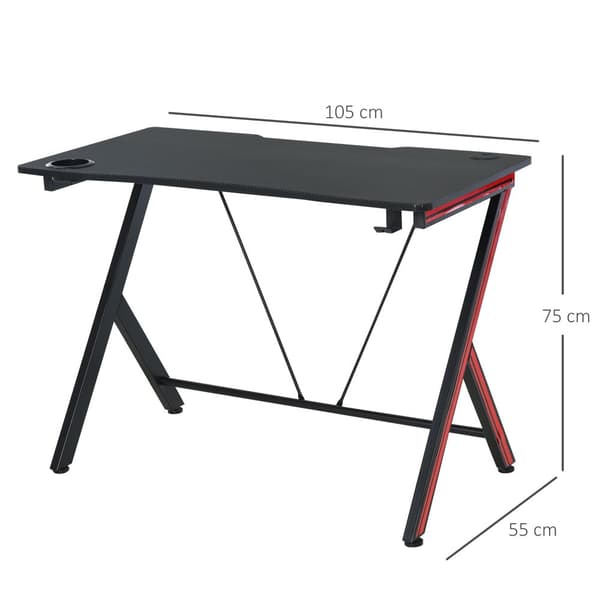 Speldatorbord, 105x55x75 cm, Svart