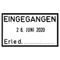 Miniatyrbild 4 av 4: Trodat CLASSIC Datumstämpel 54 x 30 mm (b x h) Ljusgrå, Röd
