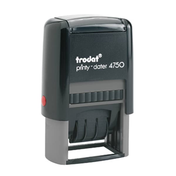Trodat Printy-Dater Datumstämpel 41 x 24 mm (b x h) Grå, Svart