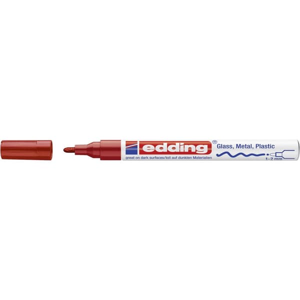 Edding 751 4-751-9-002 Lackmärkpenna Röd 1 mm, 2 mm