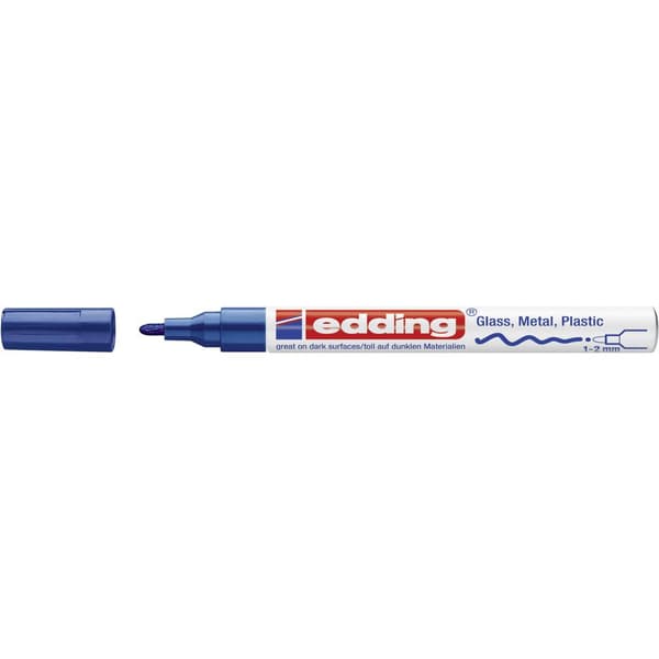 Edding 751 4-751-9-003 Lackmärkpenna Blå 1 mm, 2 mm