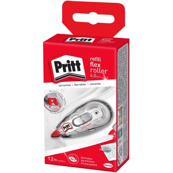 PRITT penna, Korrigerings rulle refill flex 6 mm x 12 m i PRR6H 1 st.