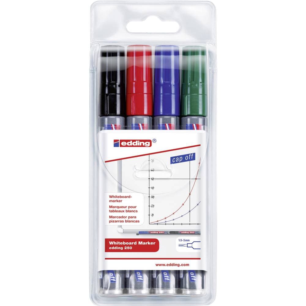 Edding 250 whiteboard marker Set 4 färger
