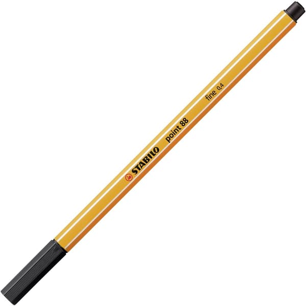 STABILO point 88 8810 Fineliner Röd, Blå, Grön, Svart, Gul, Orange, Violett, Rosa, Ljusgrön, Brun 0.4 mm 10 st
