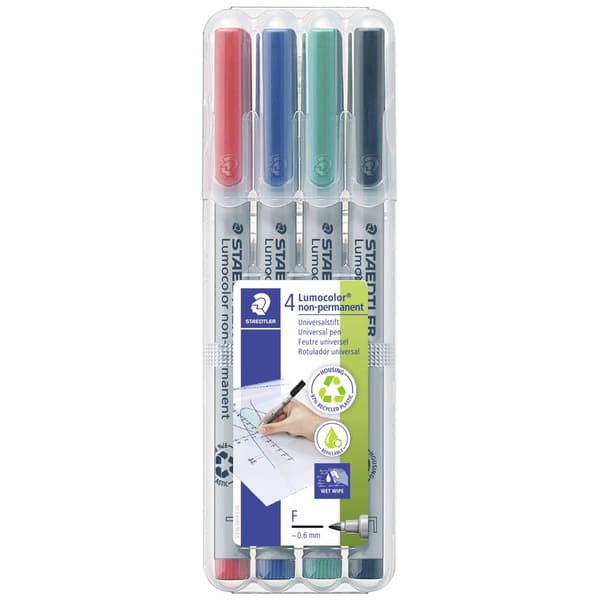 Universalstift Lumocolor, F, 4-pack