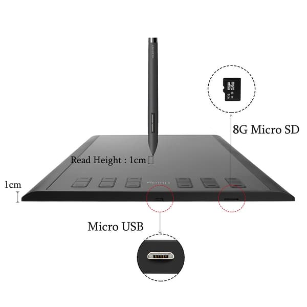 HUION Inspiroy Series 1060Plus Piirustus- / kirjoitustaulu